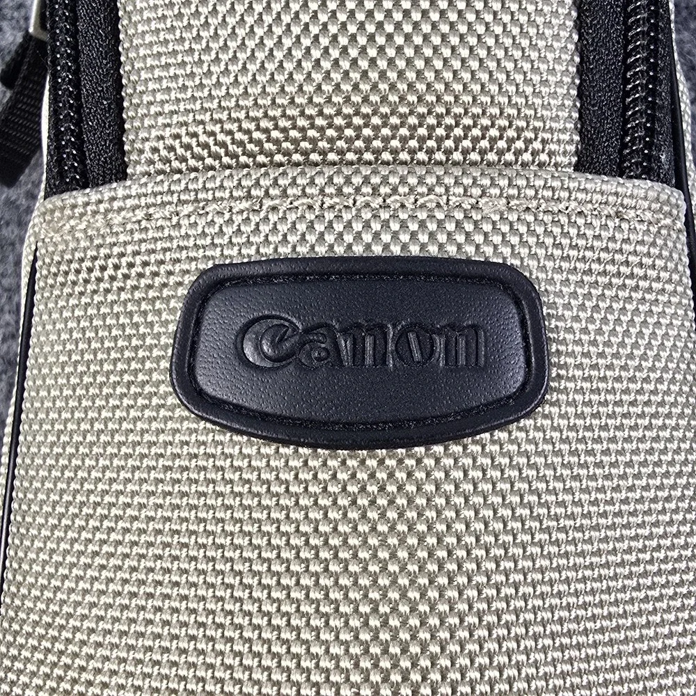 Canon Genuine LZ1326 Soft Lens Case Pouch w/ Shoulder Strap Beige Excellent